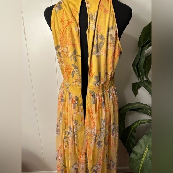 Candalite Yellow Floral Long Dress, Size Medium - Picture 5 of 16